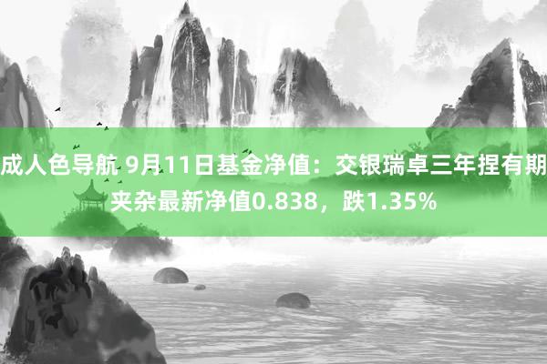 成人色导航 9月11日基金净值：交银瑞卓三年捏有期夹杂最新净值0.838，跌1.35%