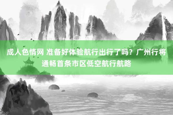 成人色情网 准备好体验航行出行了吗？广州行将通畅首条市区低空航行航路