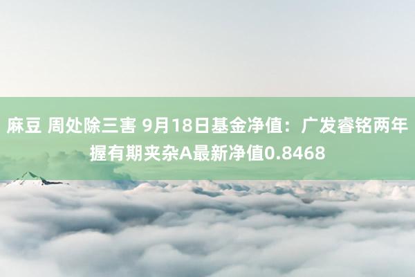 麻豆 周处除三害 9月18日基金净值：广发睿铭两年握有期夹杂A最新净值0.8468