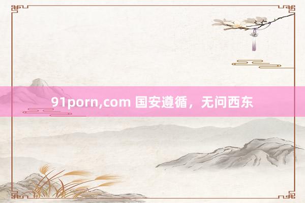 91porn，com 国安遵循，无问西东