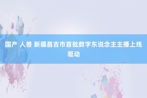 国产 人兽 新疆昌吉市首批数字东说念主主播上线驱动