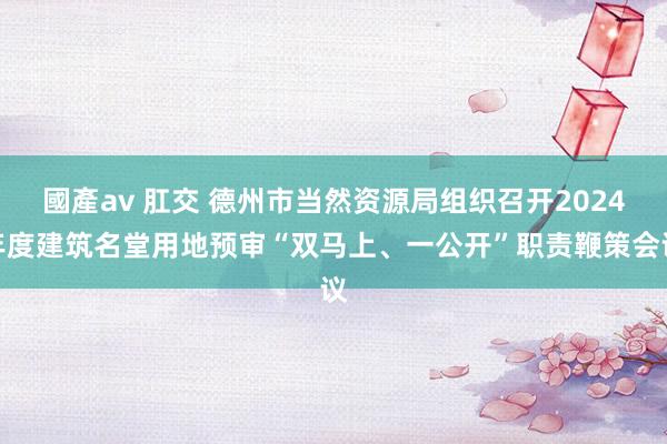 國產av 肛交 德州市当然资源局组织召开2024年度建筑名堂用地预审“双马上、一公开”职责鞭策会议