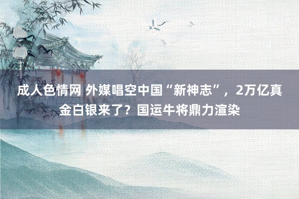 成人色情网 外媒唱空中国“新神志”，2万亿真金白银来了？国运牛将鼎力渲染