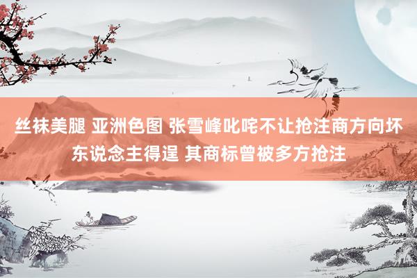 丝袜美腿 亚洲色图 张雪峰叱咤不让抢注商方向坏东说念主得逞 其商标曾被多方抢注