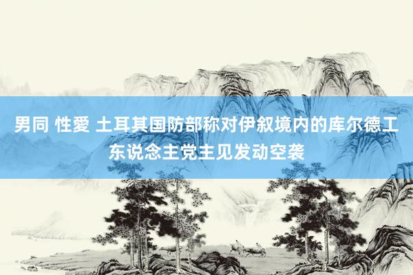 男同 性愛 土耳其国防部称对伊叙境内的库尔德工东说念主党主见发动空袭