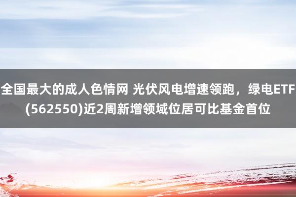 全国最大的成人色情网 光伏风电增速领跑，绿电ETF(562550)近2周新增领域位居可比基金首位