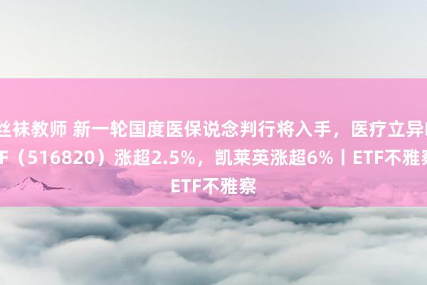 丝袜教师 新一轮国度医保说念判行将入手，医疗立异ETF（516820）涨超2.5%，凯莱英涨超6%丨ETF不雅察