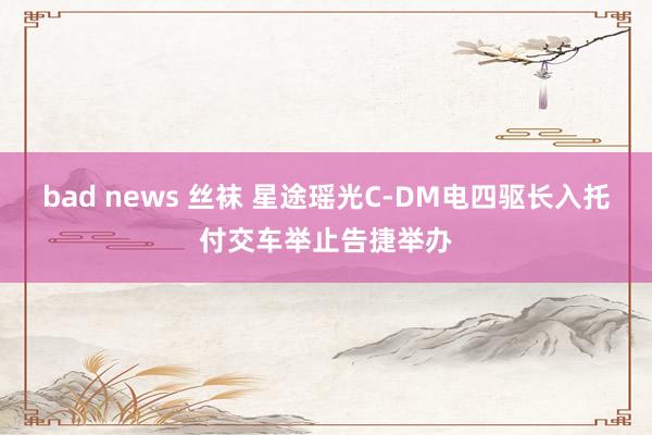 bad news 丝袜 星途瑶光C-DM电四驱长入托付交车举止告捷举办