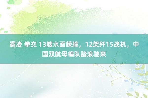 霸凌 拳交 13艘水面艨艟，12架歼15战机，中国双航母编队踏浪驰来