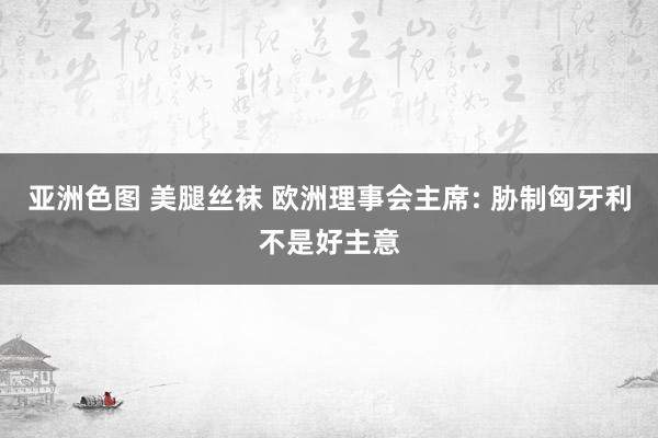 亚洲色图 美腿丝袜 欧洲理事会主席: 胁制匈牙利不是好主意