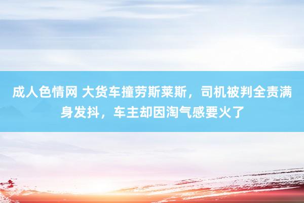 成人色情网 大货车撞劳斯莱斯，司机被判全责满身发抖，车主却因淘气感要火了