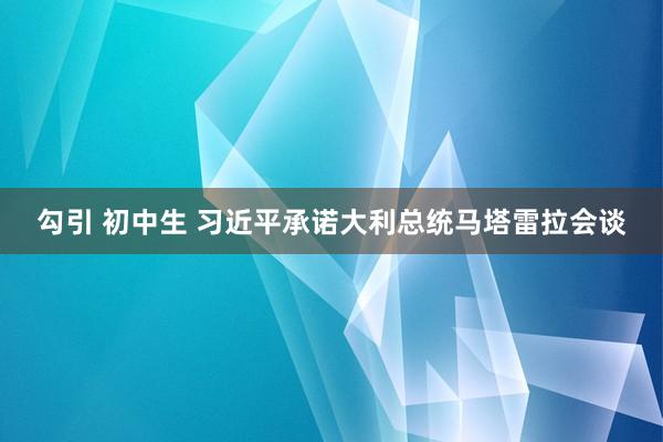 勾引 初中生 习近平承诺大利总统马塔雷拉会谈