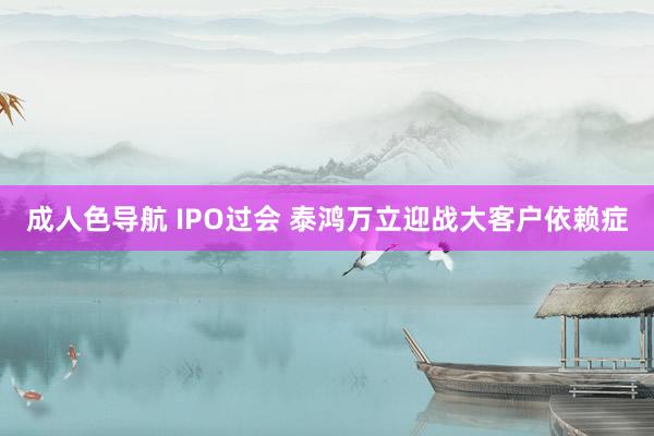 成人色导航 IPO过会 泰鸿万立迎战大客户依赖症