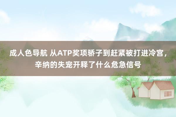 成人色导航 从ATP奖项骄子到赶紧被打进冷宫，辛纳的失宠开释了什么危急信号