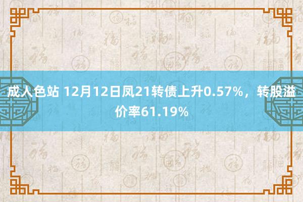 成人色站 12月12日凤21转债上升0.57%，转股溢价率61.19%