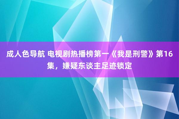 成人色导航 电视剧热播榜第一《我是刑警》第16集，嫌疑东谈主足迹锁定