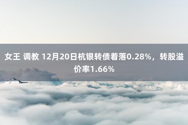 女王 调教 12月20日杭银转债着落0.28%，转股溢价率1.66%