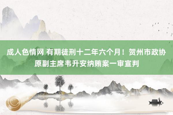 成人色情网 有期徒刑十二年六个月！贺州市政协原副主席韦升安纳贿案一审宣判