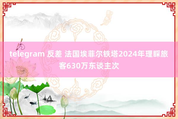 telegram 反差 法国埃菲尔铁塔2024年理睬旅客630万东谈主次