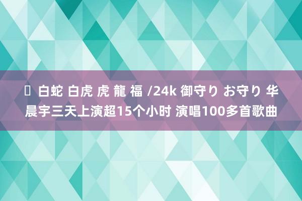 ✨白蛇 白虎 虎 龍 福 /24k 御守り お守り 华晨宇三天上演超15个小时 演唱100多首歌曲